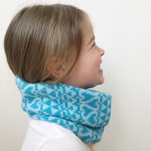 Childrens snood- Hearts or Ripples - Little Knitted Stars