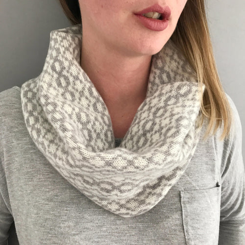 Ladies grey snood - Bubbles - Little Knitted Stars