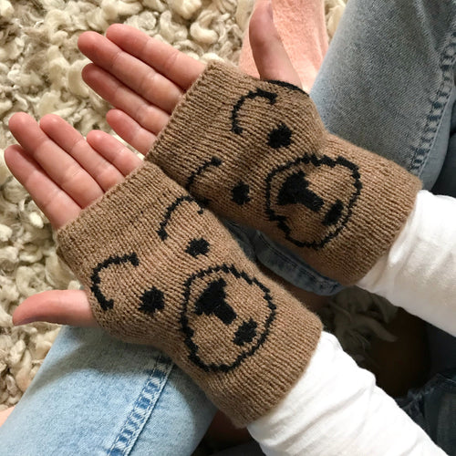 Childrens Bear mittens - Little Knitted Stars